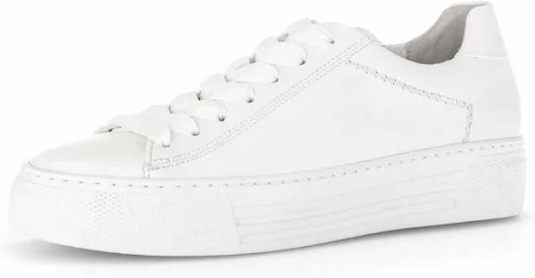 Gabor Witte Leren Sneakers White Dames