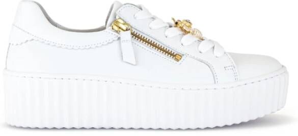 Gabor Witte Leren Sneakers White Dames