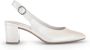 Gabor Witte metallic leren slingback schoenen White Dames - Thumbnail 1