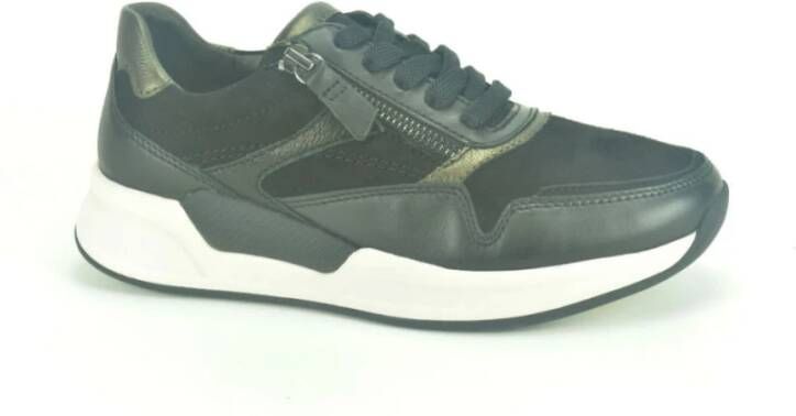 Gabor Zwart Combi Runner Sneakers Black Dames