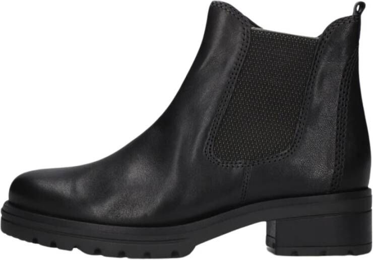 Gabor Zwarte Chelsea Boots Trendy Stijl Black Dames