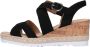 Gabor Zwarte Cross Strap Sleehak Sandalen Black Dames - Thumbnail 2