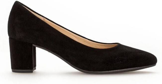 Gabor Zwarte Fluwelen Pumps Black Dames