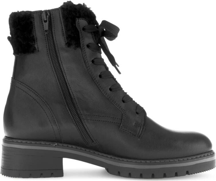 Gabor Zwarte Gesloten Booties Enkellaarzen Vrouwen Black Dames