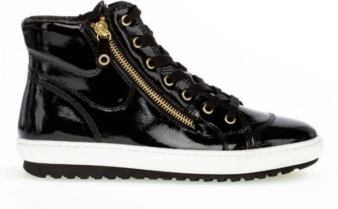 Gabor Zwarte hoge sneakers Black Dames