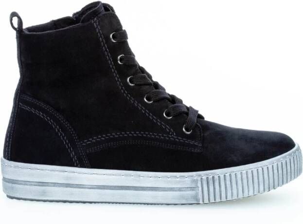 Gabor Zwarte Hoge Sneakers Black Dames