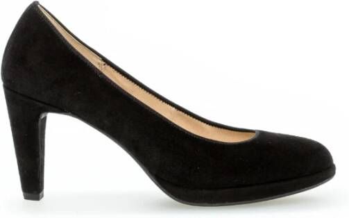 Gabor Zwarte Instap Pumps in Suède Black Dames