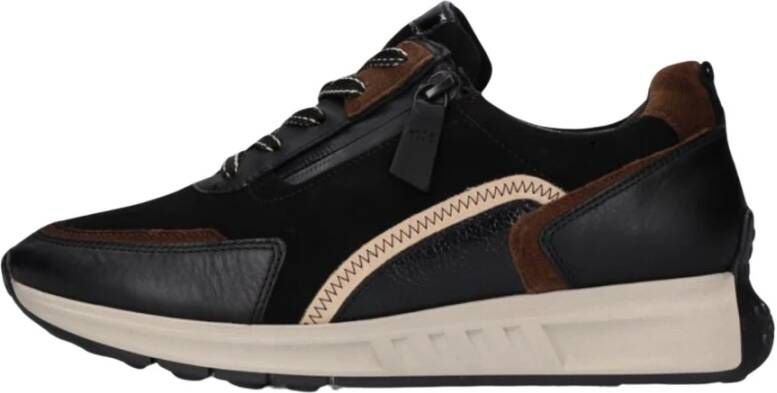 Gabor Zwarte Lage Sneakers 428.1 Black Dames