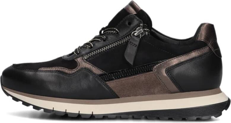 Gabor Zwarte Lage Sneakers met Stijlvolle Uitstraling Black Dames