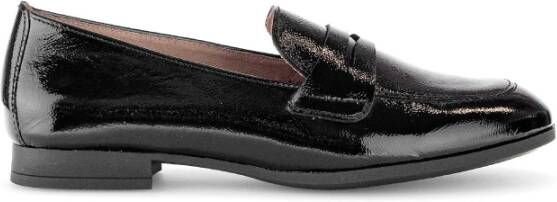 Gabor Zwarte lakleren loafers Black Dames