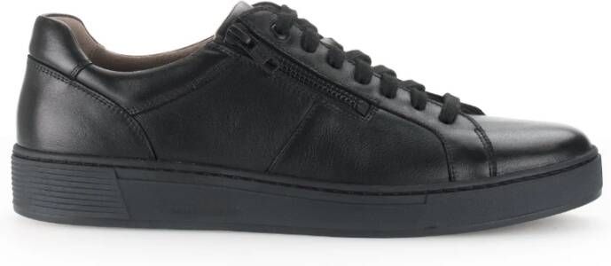 Gabor Zwarte Leren Derby Sneaker Black Dames