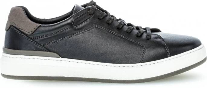 Gabor Zwarte Leren Herenmode Sneakers Black Dames