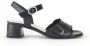 Gabor Zwarte leren kruisband sandalen Black Dames - Thumbnail 1