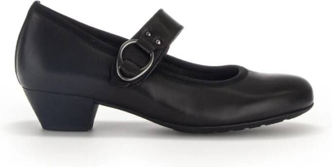 Gabor Zwarte Leren Pumps Black Dames