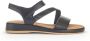 Gabor Zwarte Leren Sandalen Modern Comfortabel Black Dames - Thumbnail 2