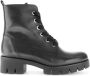 Gabor Zwarte leren veterschoenen Black Dames - Thumbnail 1