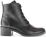 Gabor Zwarte leren veterschoenen Black Dames - Thumbnail 1