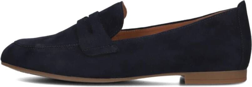 Gabor Zwarte Loafer 213 Klassieke Stijl Blue Dames