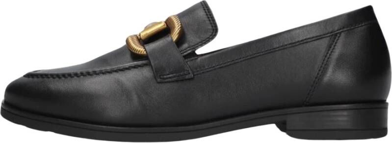 Gabor Zwarte Loafer 422.1 met Gouden Detail Black Dames