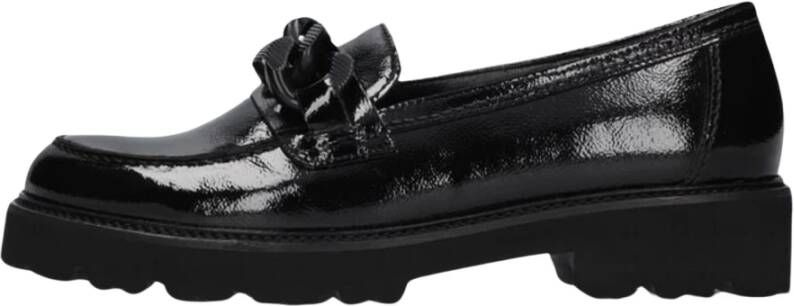 Gabor Zwarte Loafer met Dikke Zool Black Dames