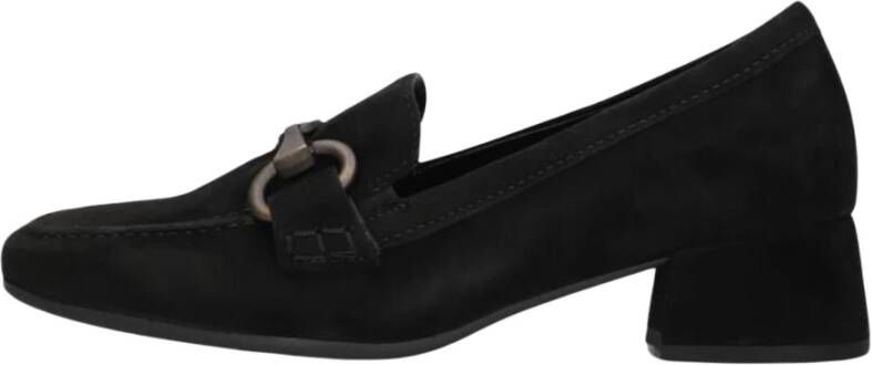 Gabor Zwarte Loafers met Blokhak Black Dames