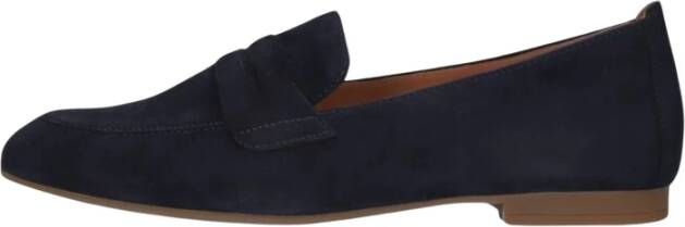 Gabor Zwarte Loafers met Klassieke Cut Out Blue Dames