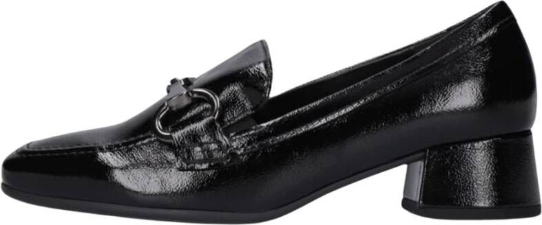 Gabor Zwarte Loafers met Metalen Element Black Dames