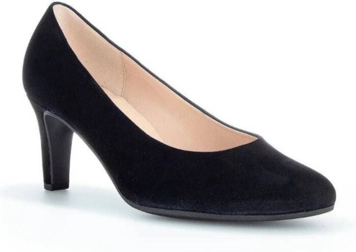 Gabor Zwarte Suède Pumps met 6 cm Hak Black Dames