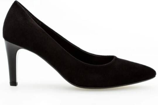 Gabor Zwarte Velours Klassieke Pumps Black Dames