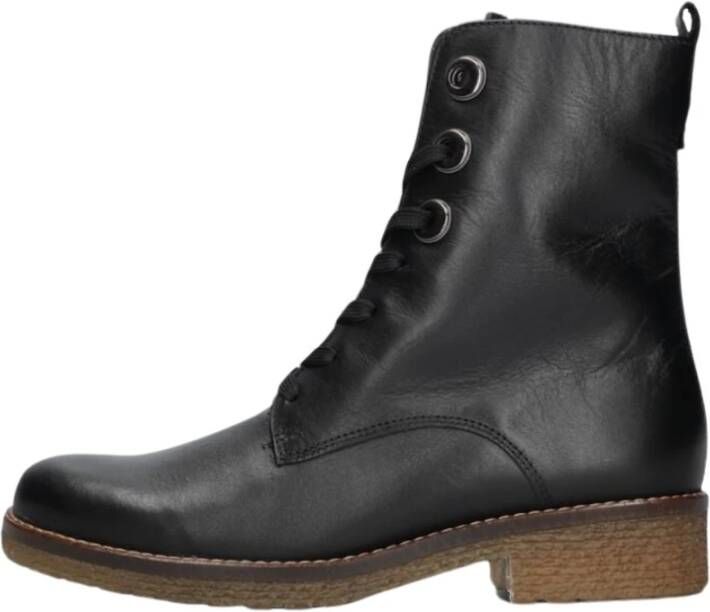 Gabor Zwarte Veterboots Comfort Collectie Black Dames