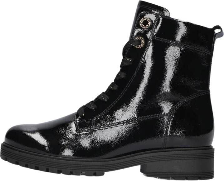 Gabor Zwarte Veterboots met Dikke Zool Black Dames