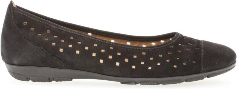 Gabor Zwarte Zomer Ballerina Schoenen Black Dames