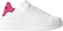 Gaëlle Paris Sportieve Vetersneakers Roze Contrast Logo White Dames - Thumbnail 4