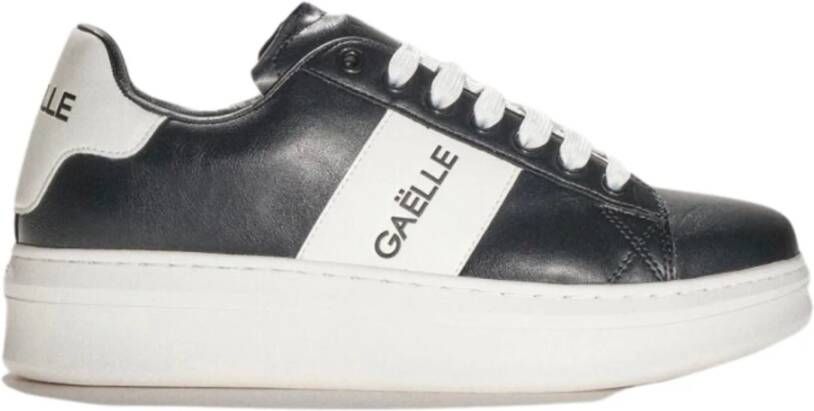 Gaëlle Paris Ecopelle Patch Sneakers Modern Design Black Heren