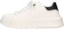 Gaëlle Paris Sportieve witte vetersneakers met contrastdetails White Dames - Thumbnail 7