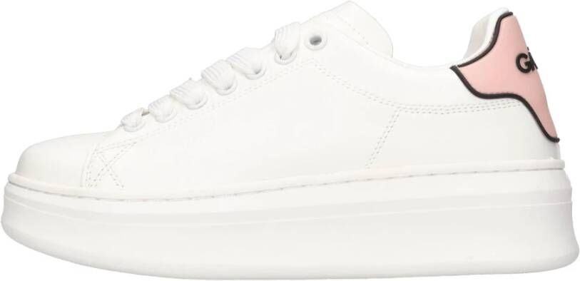 Gaëlle Paris Sportieve Vetersneakers Roze Contrast Logo White Dames