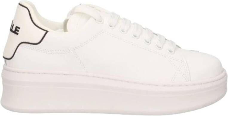 Gaëlle Paris Sportieve Vetersneakers Wit Contrast Logo White Dames