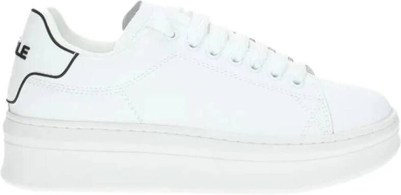 Gaëlle Paris Leren Platform Sneakers met Logo White Dames