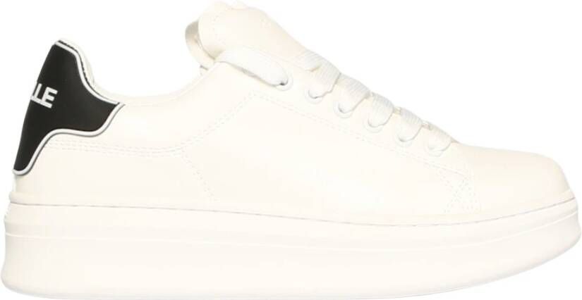 Gaëlle Paris Sportieve Veterschoenen Wit Contrastdetails White Dames