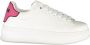 Gaëlle Paris Sportieve Vetersneakers Roze Contrast Logo White Dames - Thumbnail 7