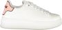 Gaëlle Paris Sportieve Vetersneakers Roze Contrast Logo White Dames - Thumbnail 10