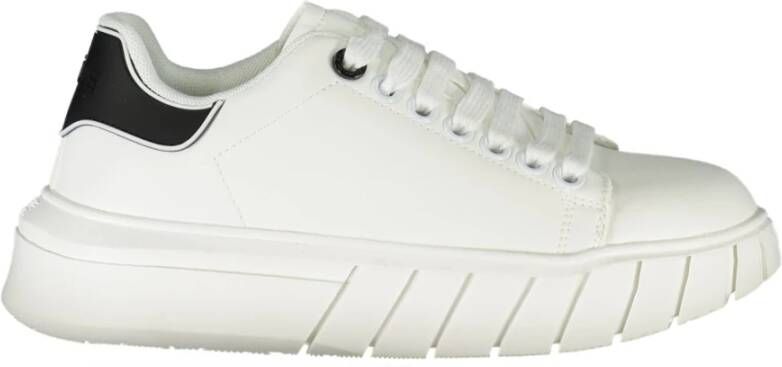 Gaëlle Paris Sportieve Vetersneakers Wit Contrast Logo White Dames