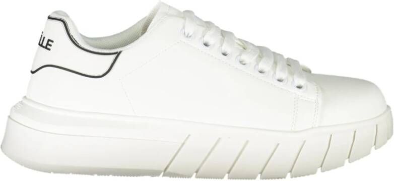 Gaëlle Paris Sportieve Vetersneakers Wit Contrast Logo White Heren