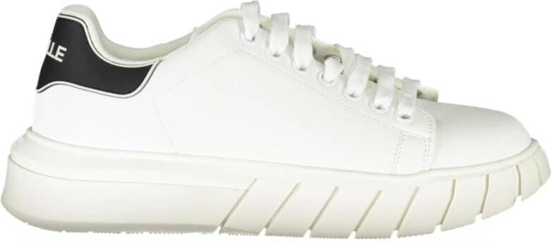 Gaëlle Paris Sportieve Vetersneakers Wit Contrast Logo White Heren