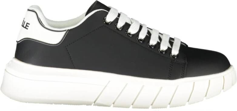 Gaëlle Paris Sportieve Vetersneakers Zwart Contrast Logo Black Heren