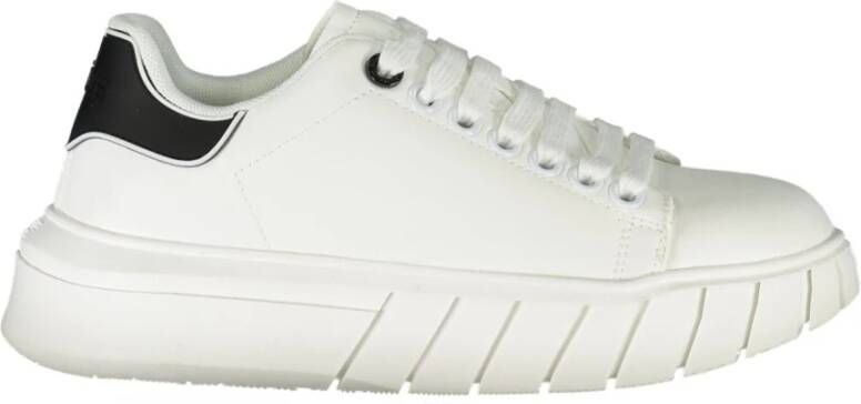 Gaëlle Paris Sportieve witte vetersneakers met contrastdetails White Dames