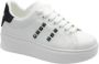 Gaëlle Paris Witte en zwarte PU Sneakers Gacaw00023 White Dames - Thumbnail 1