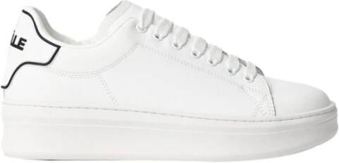 Gaëlle Paris Witte Leren Sneakers Gacam00011 Model White Heren