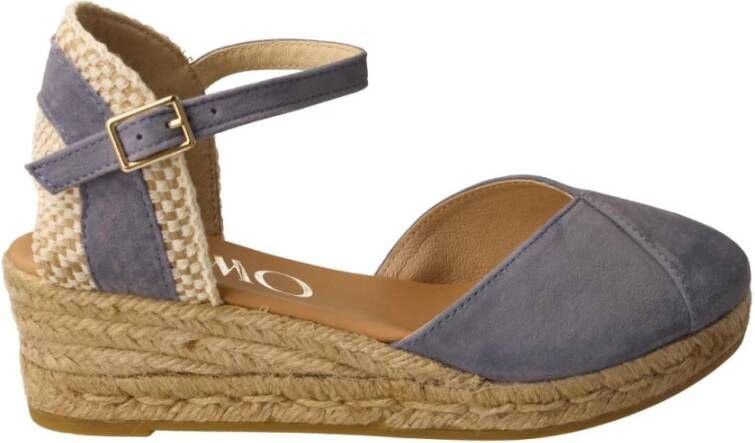 Gaimo Blauwe V-hals Espadrille voor vrouwen Blue Dames