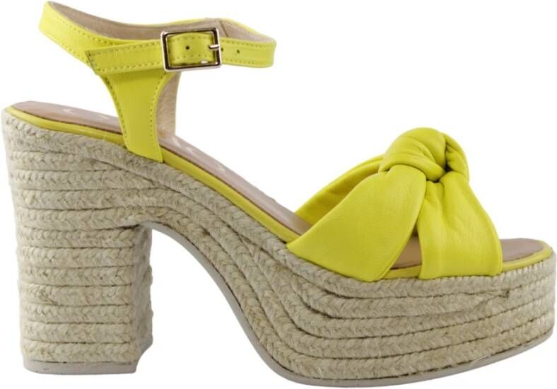 Gaimo Gele Espadrille Instap Schoenen Yellow Dames